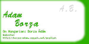 adam borza business card